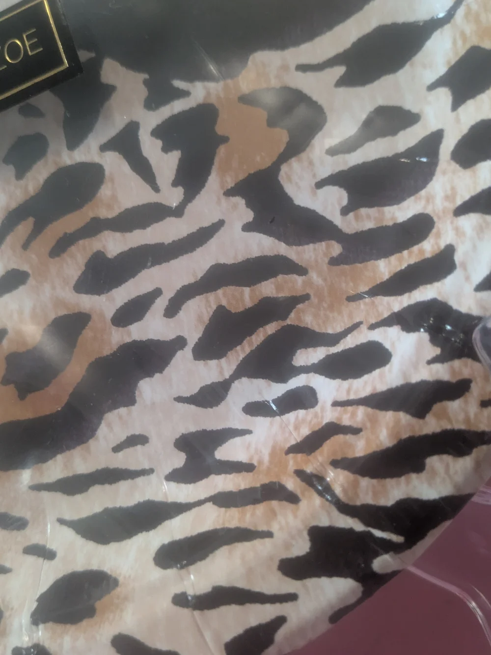 Rachel Zoe Leopard Print Round Tray - Black, Brown, Cream